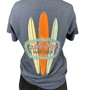 RON‎ JON SURF SHOP Mens T-Shirt (M) Heather Blue Beach Island New Jersey Soft